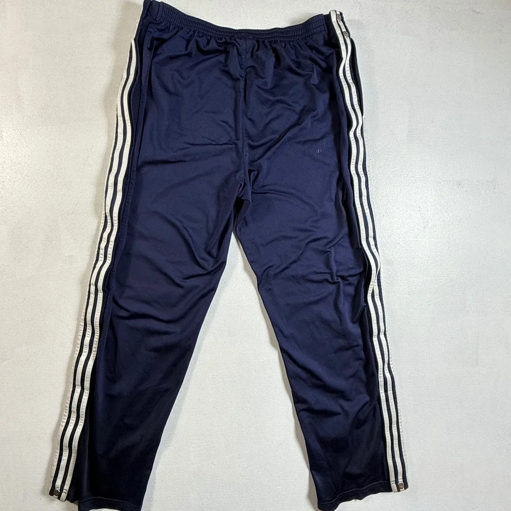 Adidas‎ Track Pants Mens Large Snap Button Side Stripes 3